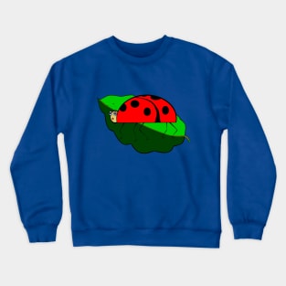 Lady Bug on a Leaf Crewneck Sweatshirt